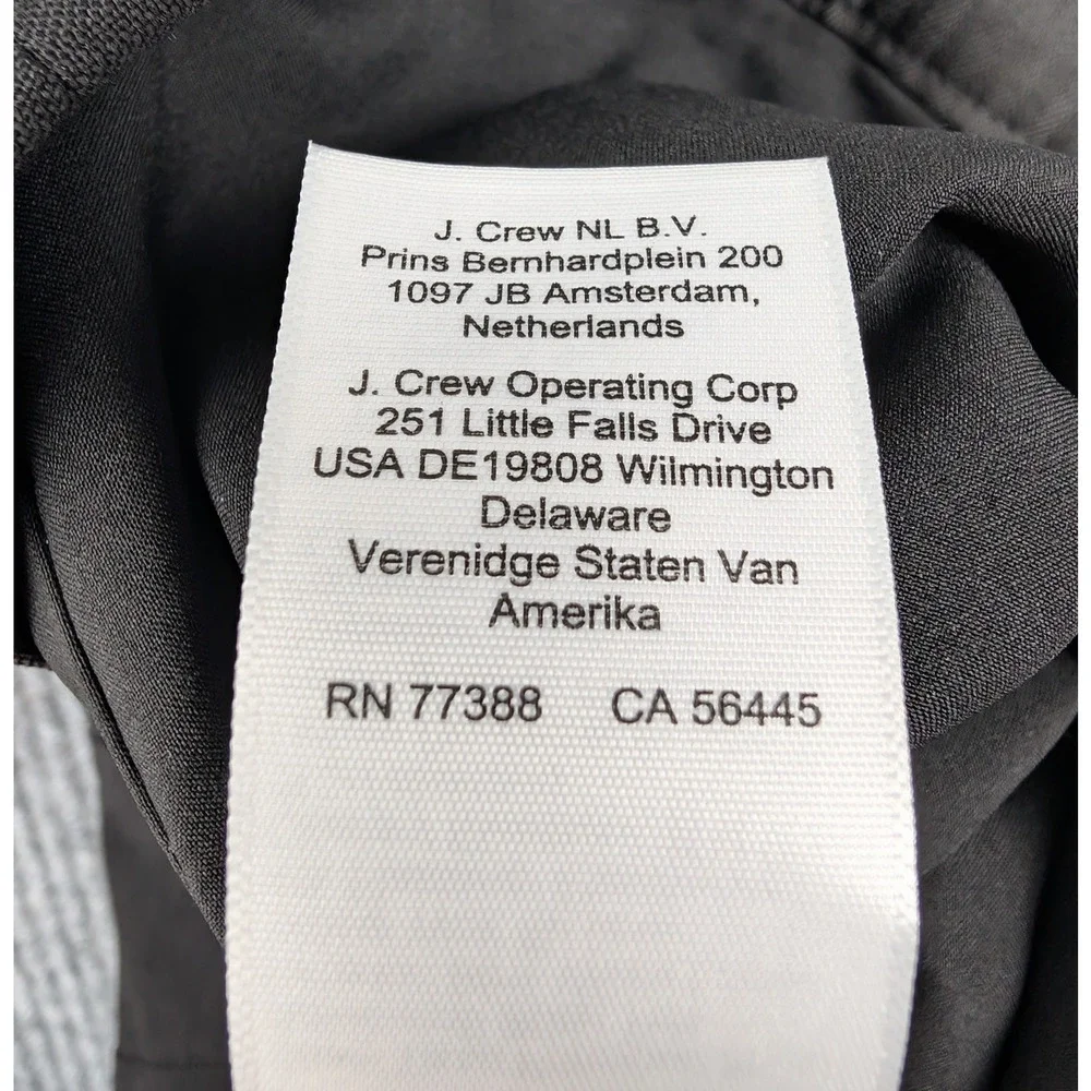 J Crew Trousers Womens 2 Petite Lanificio di Tollegno Italy Career Timeless Pant